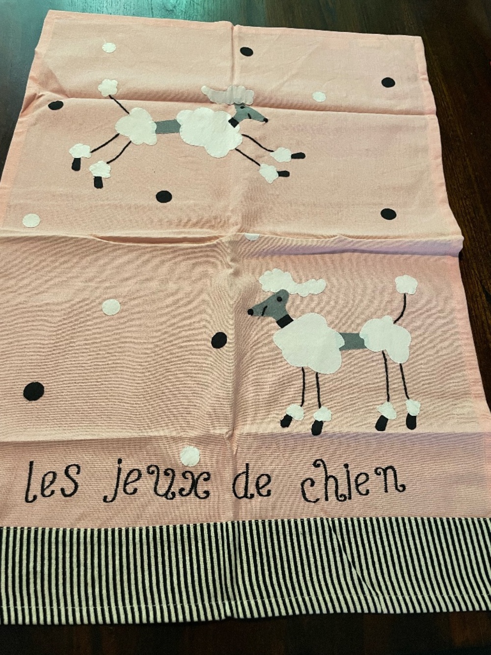 Pink Poodles Kitchen Dish Towel